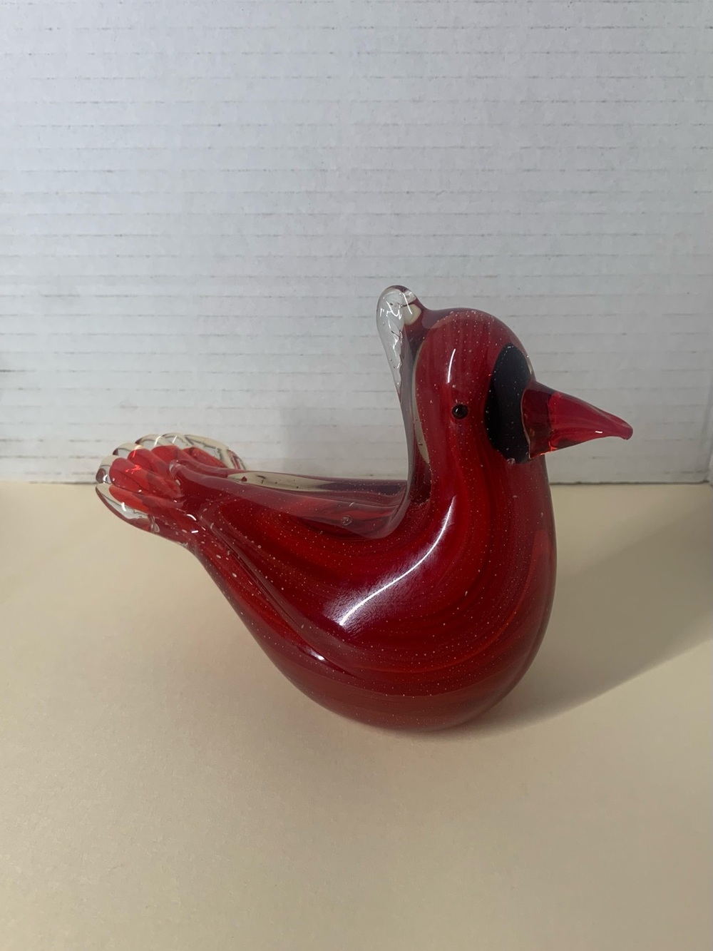 Glass Hand Sculpted Cardinal